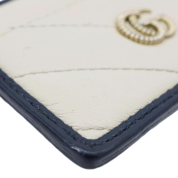 Gucci  Torchon GG Calfskin Leather Card Holder Off White 573812 - Picture 5 of 11